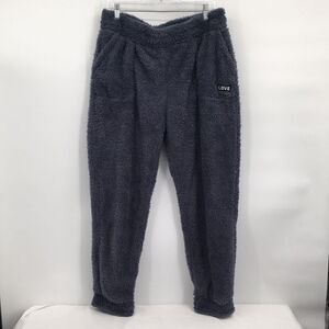 Derek Heart Juniors' Love Charm Sherpa Jogger Pants Grey Gray XL New w/o Tags